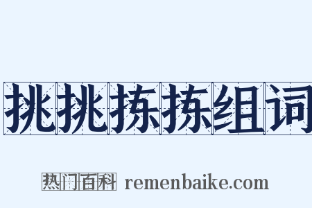 挑挑拣拣组词是什么意思的图片